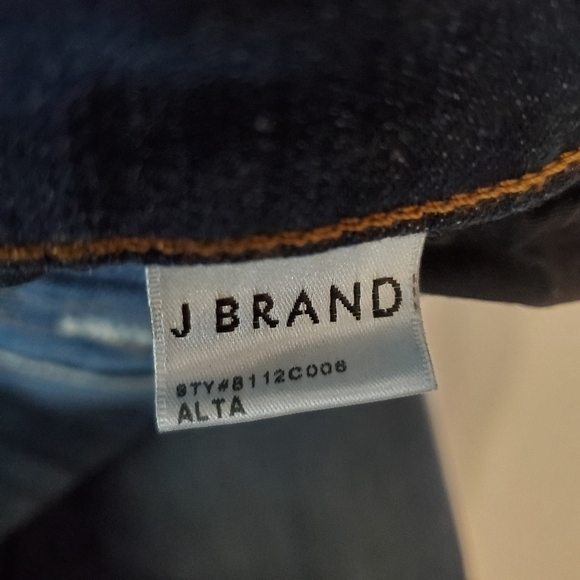 J Brand Rail Jeans Alta‎ 31 Midrise Skinny Stretch Distressed 8112C006 Dark Wash - Picture 14 of 14